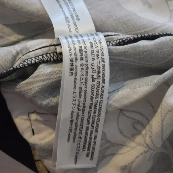 Porter & Ash Floral Bomber Jacket Black Tan Hibiscus FullZip Inner Pockets Large - Picture 13 of 14